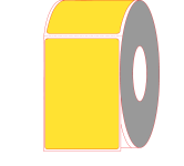 4" x 6" Fluorescent Yellow Thermal Transfer Label - Perforated