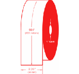 8.66” x 1476” (220mm x 450m) Thermal Wax Ribbons, 12 per carton