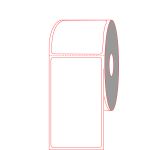 2.25" x 4" Direct Thermal Printer Labels on 1" Core