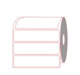 4" x 1" Direct Thermal Roll Labels on 1" Core