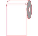 4.125" x 6.25" Direct Thermal Label - 1" Core