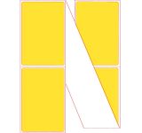 FanFold 4" x 6" Fluorescent Yellow Direct Thermal Labels - Perforated