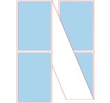 Fanfold 4" x 6" Pastel Blue Direct Thermal Labels - Perforated