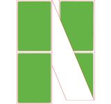 Fanfold 4" x 6" Green Direct Thermal Labels - Perforated