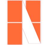 Fanfold 4" x 6" Orange Direct Thermal Labels - Perforated