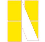 Fanfold 4" x 6" Yellow Direct Thermal Labels - Perforated