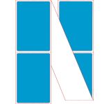 Fanfold 4" X 6" Fluorescent Blue Direct Thermal Labels - Perforated