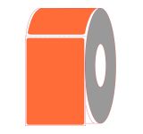 4" x 6" Orange Direct Thermal Labels - Perforated