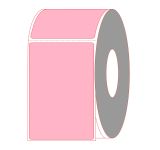 4" x 6" Pastel Pink Direct Thermal Labels - Perforated