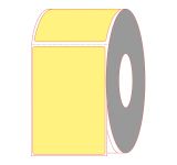 4" x 6" Pastel Yellow Direct Thermal Labels - Perforated