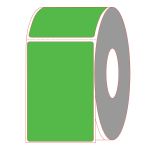4" x 6" Fluorescent Green Direct Thermal Labels - Perforated