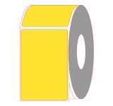 4" x 6" Fluorescent Yellow Direct Thermal Labels - Perforated