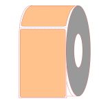 4" x 6" Pastel Orange Direct Thermal Labels - Perforated