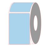 4" x 6" Pastel Blue Direct Thermal Labels - Perforated