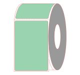 4" x 6" Pastel Green Direct Thermal Labels - Perforated