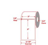 2" x 2" Mobile Printer Thermal Labels 3/4" Core - With TIming Marks