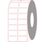 2" x 1" Thermal Transfer Labels Non-Perforated 2 Across