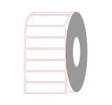 2" x 1" Zebra 10000288 Labels, 2 across