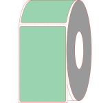 4" x 6" Light Green Color Thermal Transfer Labels