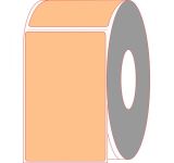 4" x 6.5" Light Orange Thermal Transfer Printer Labels - Perforated