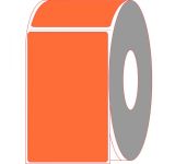 4" x 6.5" Orange Thermal Transfer Labels - Perforated