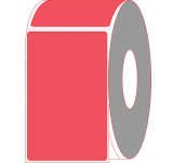 4" X 6.5" Red Thermal Transfer Labels - Perforated
