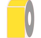 4" x 6.5" Yellow Thermal Transfer Label Perforated