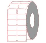 1.5" x 1" Thermal Transfer Labels Perforated 2 Across