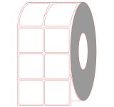 2" x 2" Thermal Transfer Labels - Perforated - 2 Across
