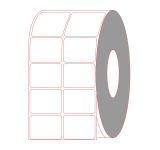 2" x 1.5" 2 Across Thermal Transfer Labels - No Perforation