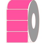 4" x 2" Fluorescent Pink Thermal Transfer Labels - Perforated