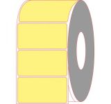 4" x 2" Pastel Yellow Thermal Transfer Labels - Perforated