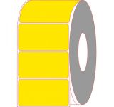 4" x 2" Pantone Yellow Thermal Transfer Labels - Perforated