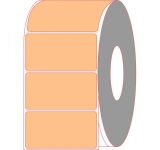 4" x 2" Pastel Orange Thermal Transfer Labels - Perforated