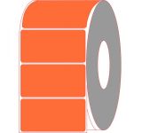 4" x 2" Orange Thermal Transfer Labels - Perforated