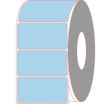 4" x 2" Pastel Blue Thermal Transfer Labels - Perforated
