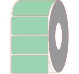 4" x 2" Pastel Green Thermal Transfer Labels - Perforated
