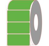 4" x 2" Green Thermal Transfer Labels - Perforated