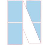 Fanfold 4" x 6" Pastel Blue Thermal Transfer Labels - Perforated