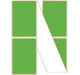 Fanfold 4" x 6" Green Thermal Transfer Labels - Perforated