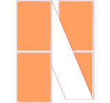 Fanfold 4" x 6" Pastel Orange Thermal Transfer Labels - Perforated