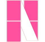 Fanfold 4" x 6" Fluorescent Pink Thermal Transfer Labels - Perforated