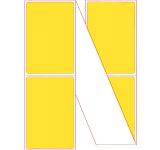 Fanfold 4" x 6" Fluorescent Yellow Thermal Transfer Labels - Perforated