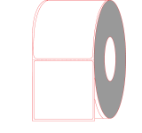 4" x 4" Aggressive Thermal Transfer Label - Perforated