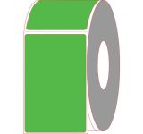 4" x 6" Fluorescent Green Thermal Transfer Labels - Perforated