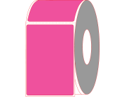 4" x 6" Fluorescent Pink Thermal Transfer Label - Perforated
