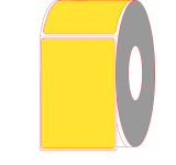 4" x 6" Fluorescent Yellow Thermal Transfer Label - Perforated