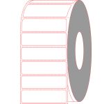4" x 1" Polyester Roll Labels - Perforated