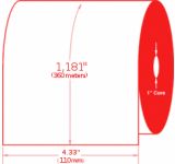 Blue PMS 2728C  - 4.33” x 984’ (110mm x 300m) Performance Resin Enhance Wax Color Ribbons, 24 per case