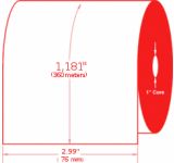 Blue PMS 2728C - 4.02” x 1181’ (102mm x 360m) Performance Resin Enhance Wax Color Ribbons, 24 per case